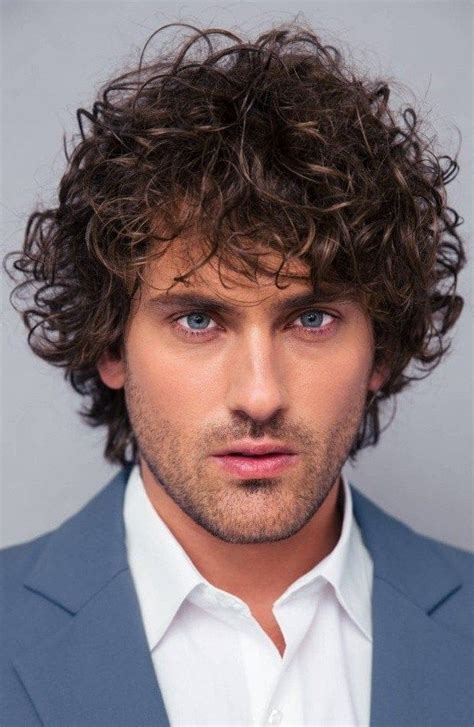 hairstyles for curly hair men|shoulder length curly hairstyles men.